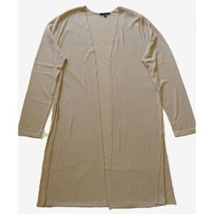 Ambiance Plus Size Longline Ribbed Open Front Cardigan NWOT 3X